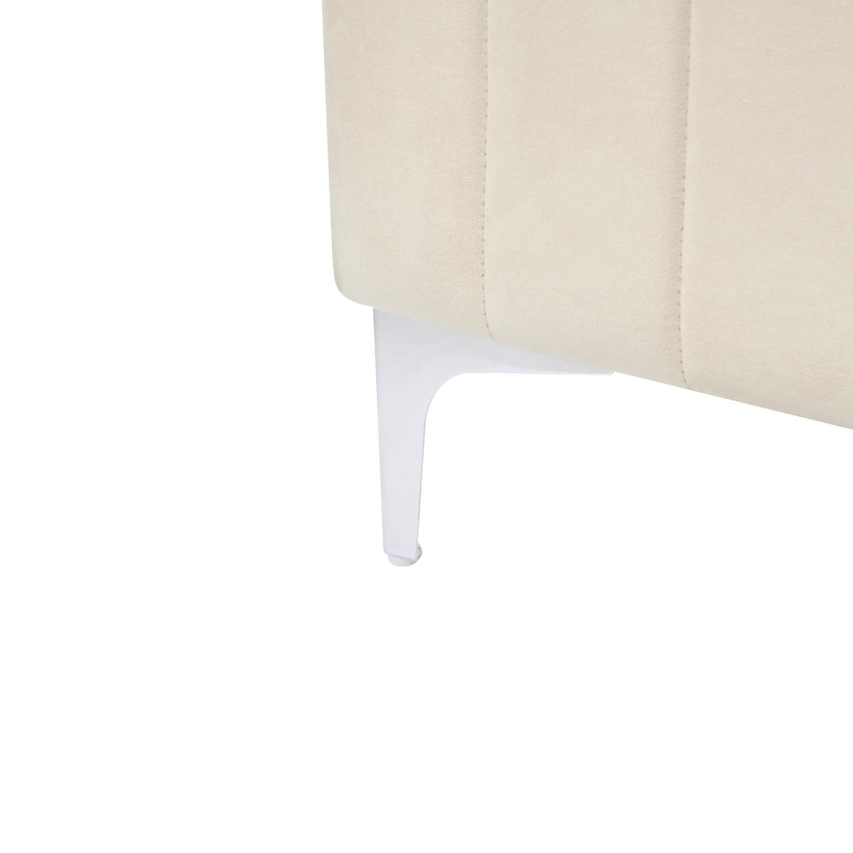 BETT mit Lattenrost 180/200 cm Samtstoff Hellbeige Lunan - Beige, Textil (180/200cm) - Beliani