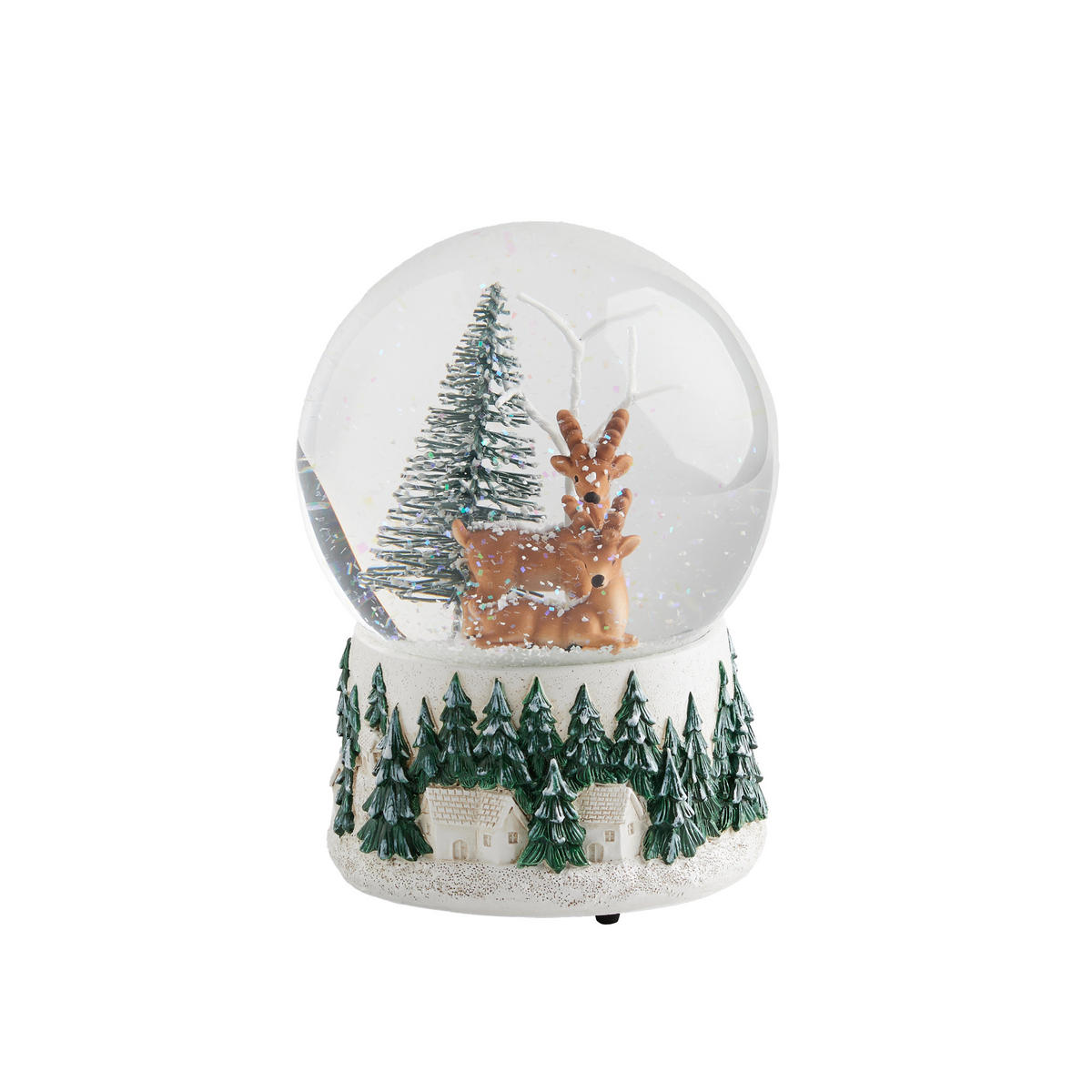 SCHNEEBALL MIT SPIELUHR Snowspark, Mehrfarbig, 14x10 cm, Dekorative Weihnachtsdeko - Multicolor, Glas (10/14/10cm) - home&you