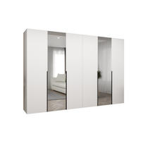 DREHTÜRENSCHRANK 202/300/52 6-türig - Schwarz/Weiß, Holz (300/202/52cm) - Abiks Möbel