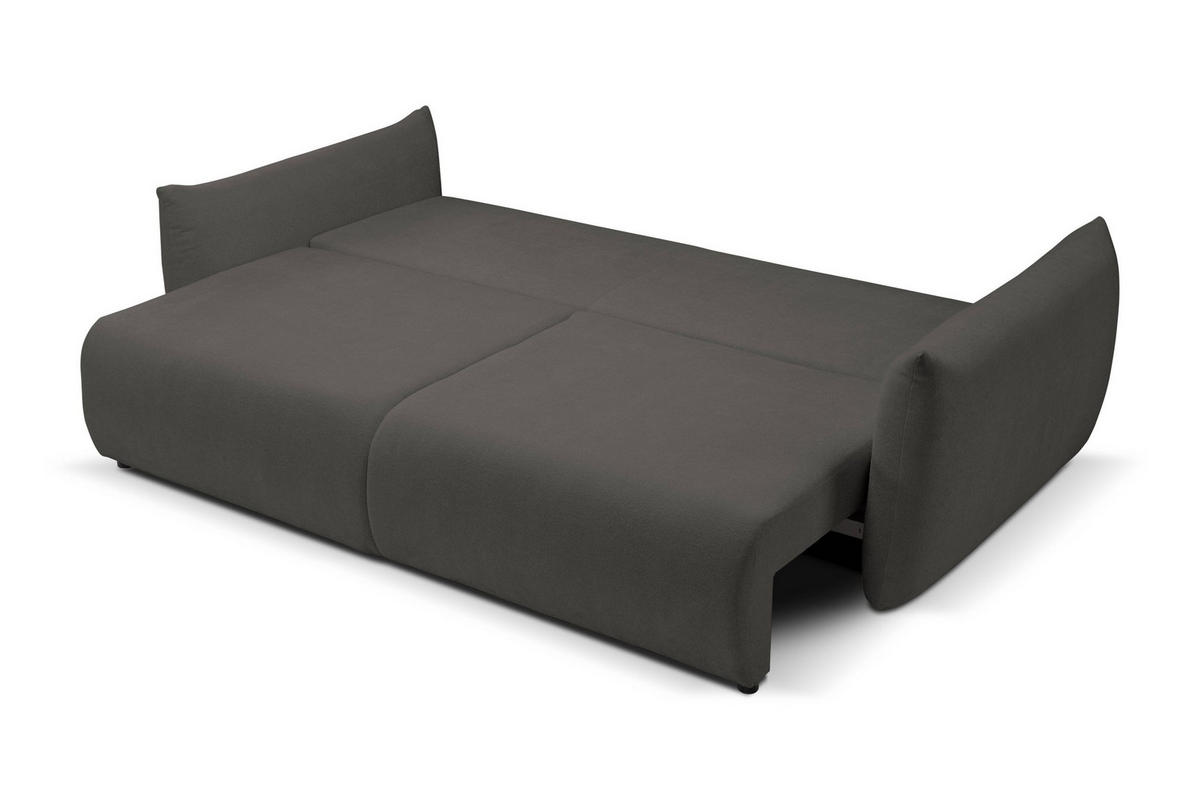 SOFA Hallora - Graphit (Melody 05) - Graphitfarben, Holzwerkstoff (240/88/108cm) - Möblo