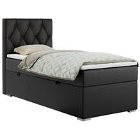 BOXBETT ALDA 90/200 Schwarz Kunstleder - H4 - Links Seite - Schwarz, Holz/Textil (90/200cm) - MKS