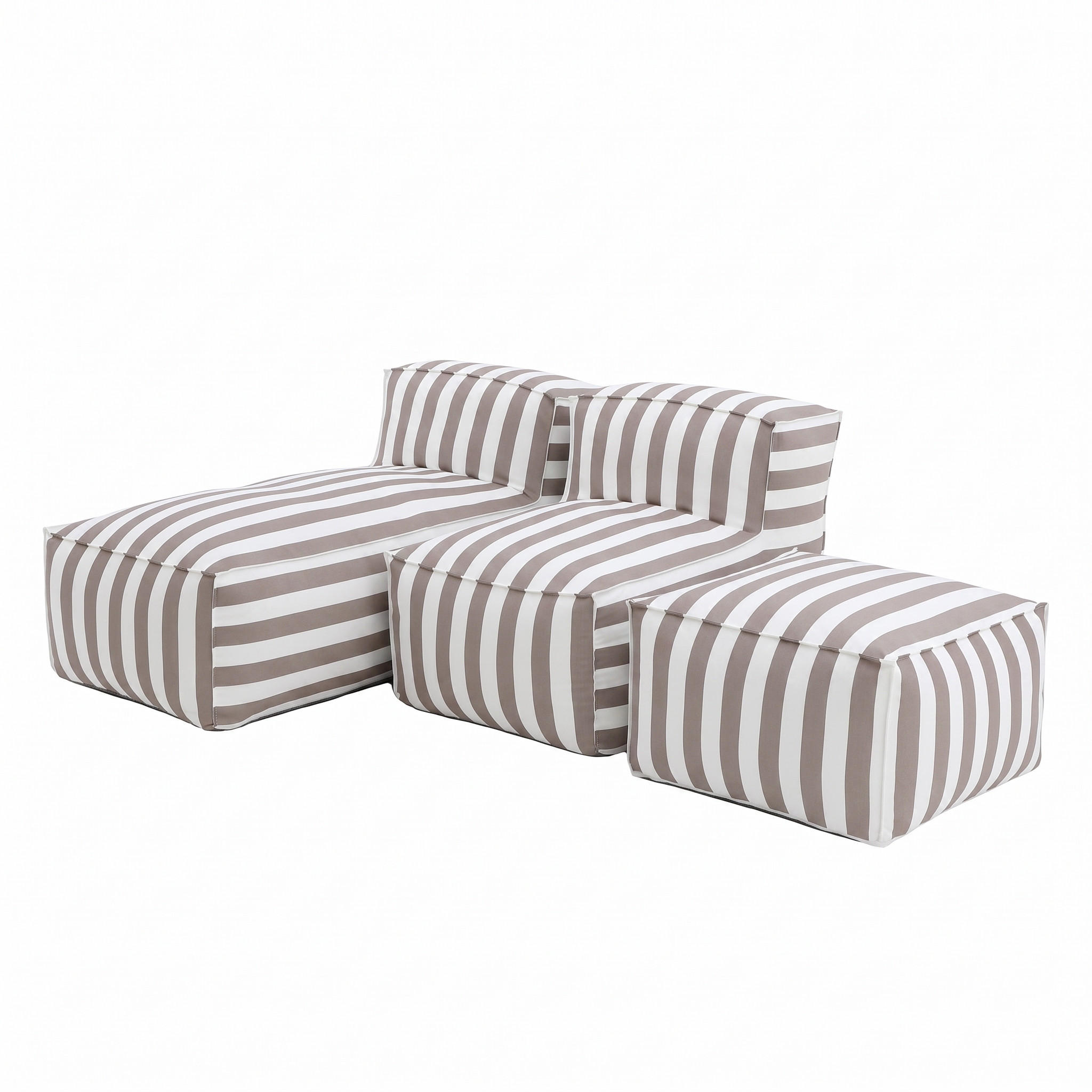 GARTENLOUNGE-SET SOFT SET 2 Beige - Beige, Textil - Muffo