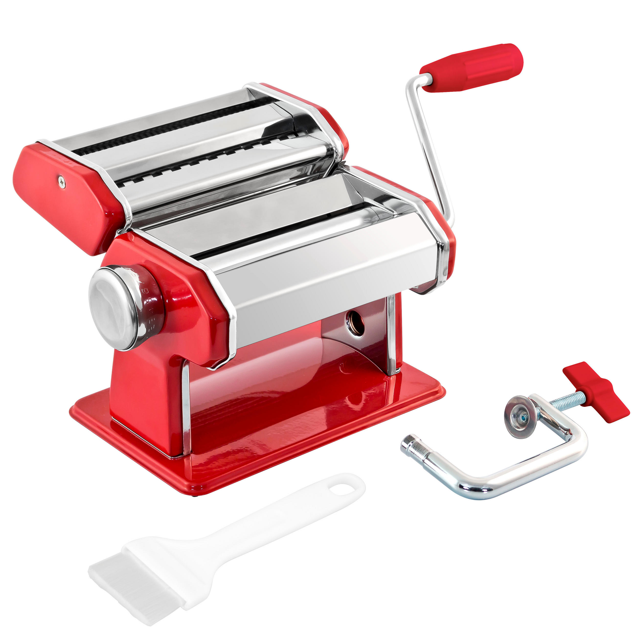 NUDELMASCHINE, rot, Edelstahl - Rot, Metall (21/20/15cm) - bremermann