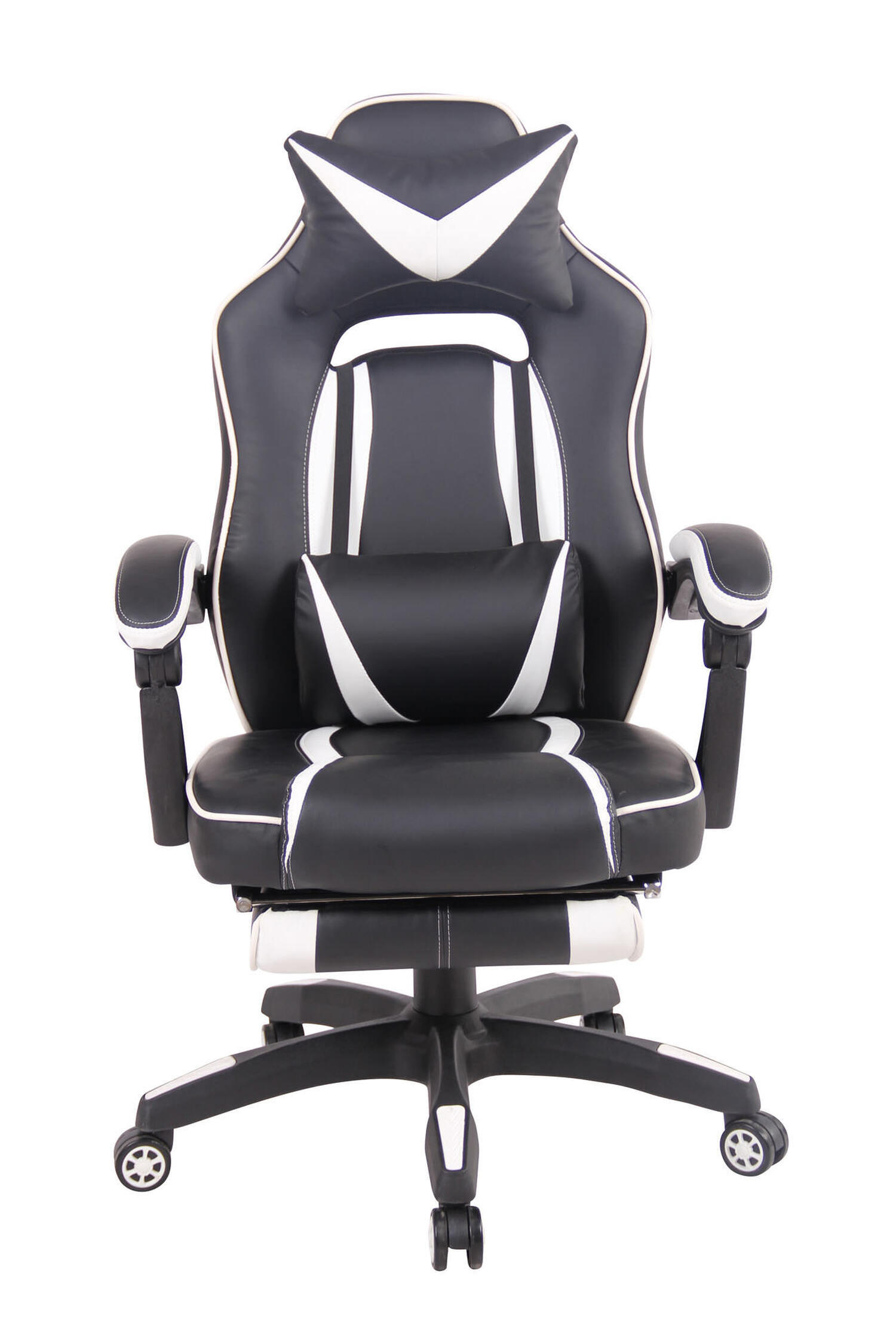 BÜROSTUHL Hero, Kunstleder Schwarz/Weiß - Weiß, Kunststoff/Textil (68/124/61cm) - TPFLiving