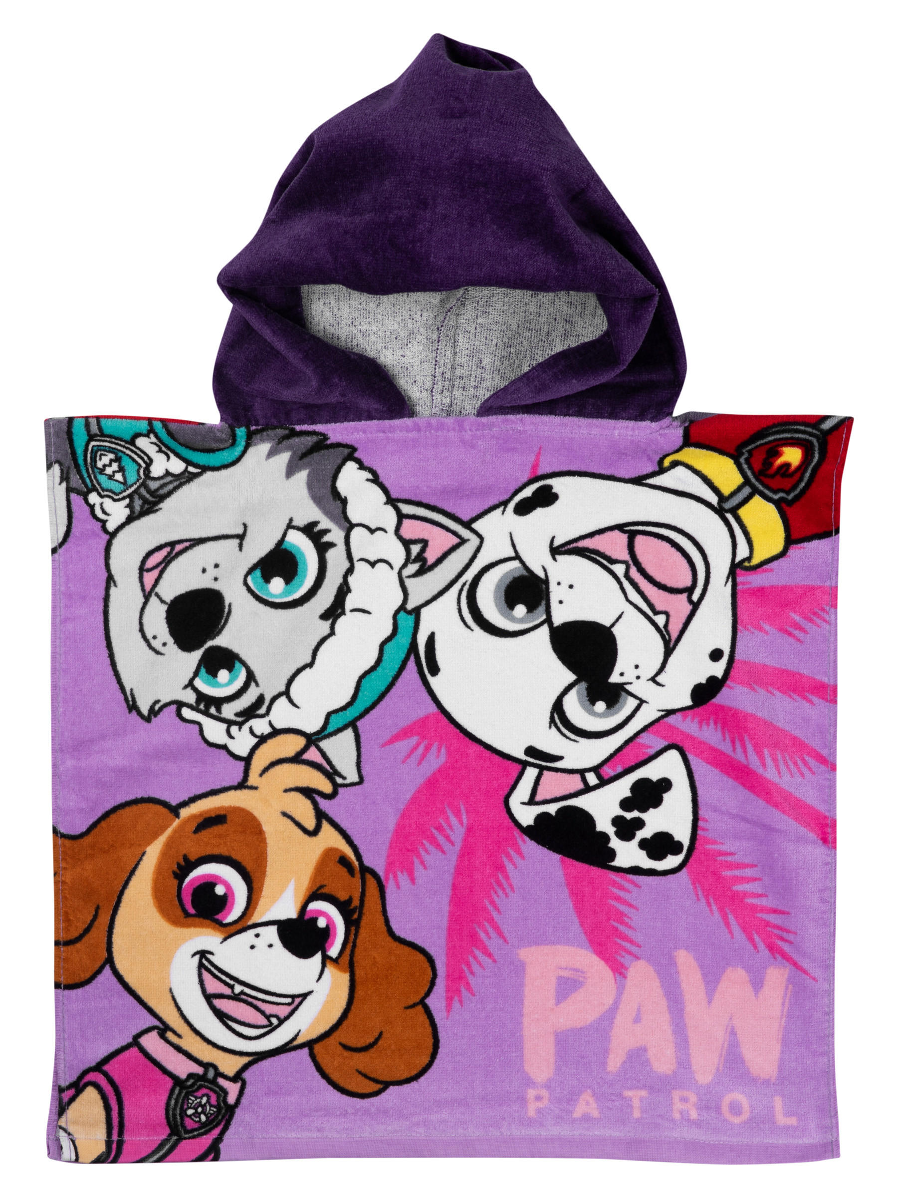 BADEPONCHO Paw Patrol Lila 50 x 100 cm - Lila, Textil (Einheitsgrößenull) - Paw Patrol