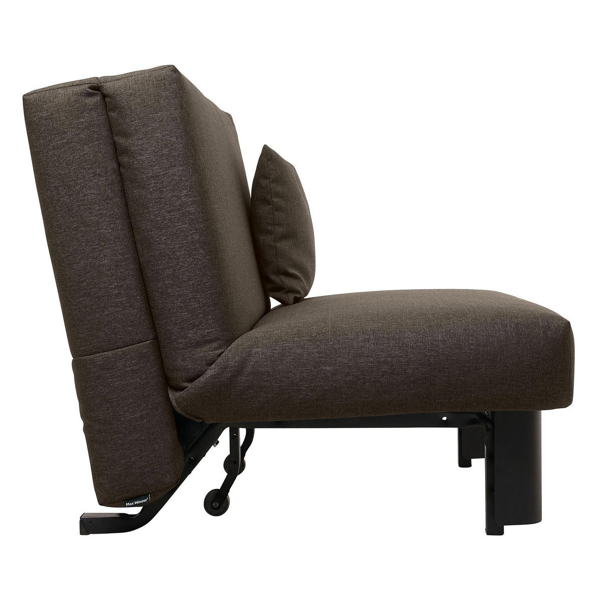 FALTSOFA Kalomira Bezug Flachgewebe Metall schwarz / braun - Braun, Kunststoff (145/84/100cm) - 58aufmkessel