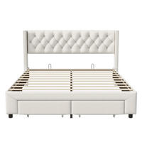 POLSTERBETT 180x200 cm Beige Samt LED USB Bettkasten - Beige, Metall (180/200cm) - SHOPENTRA