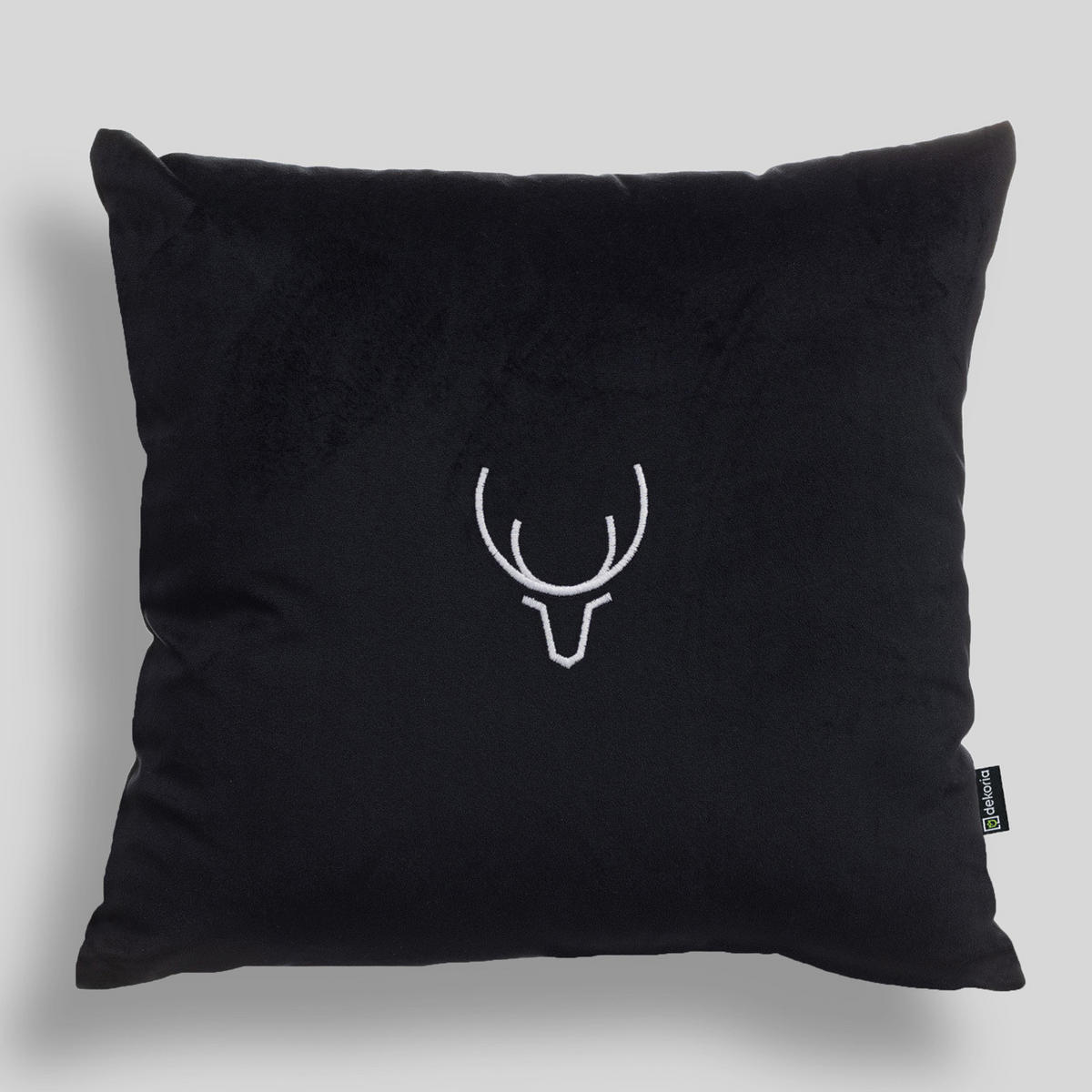 KISSENHÜLLE Reindeer Silhouette 43x43 cm - Schwarz, Textil (43/1cm) - Dekoria