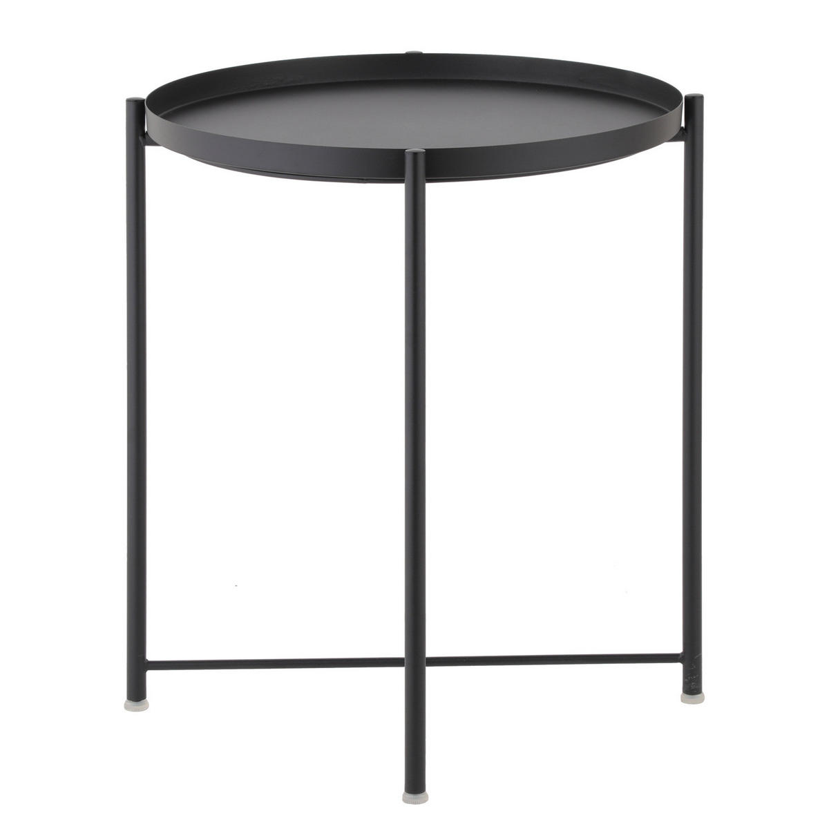 BEISTELLTISCH - Metall - Schwarz, Kunststoff/Metall (45/45/53cm) - home24