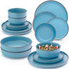 TAFELSERVICE BOMBAY SAPHIR - 16 teilig aus Steingut - Blau, Stein (27/6.5/27cm) - Sänger