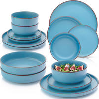 TAFELSERVICE BOMBAY SAPHIR - 16 teilig aus Steingut - Blau, Stein (27/6.5/27cm) - Sänger