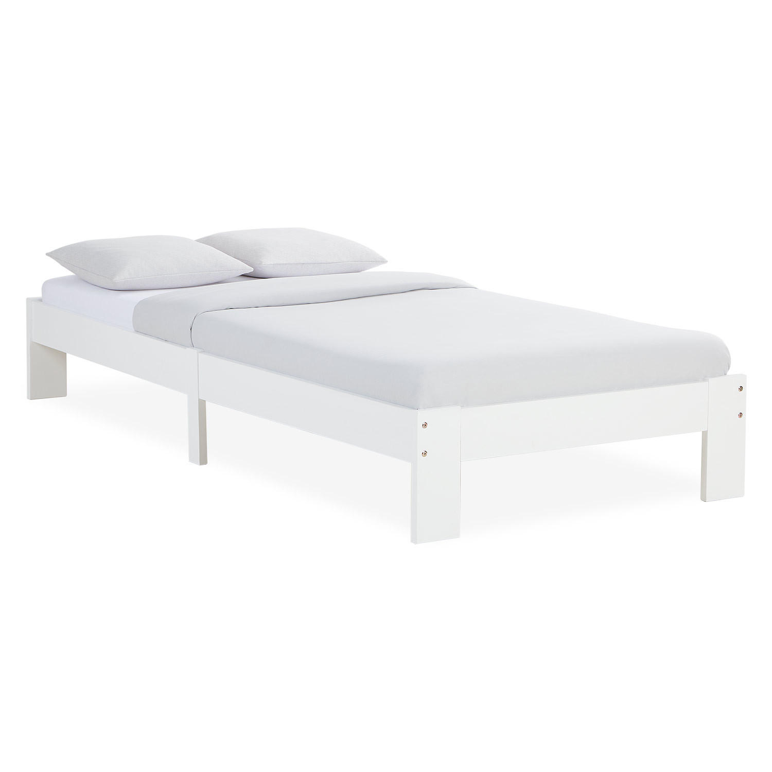 HOLZBETT 90/200 cm weiß - Weiß, Holz (90/200cm) - Homestyle4u