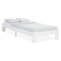 HOLZBETT 90/200 cm weiß - Weiß, Holz (90/200cm) - Homestyle4u