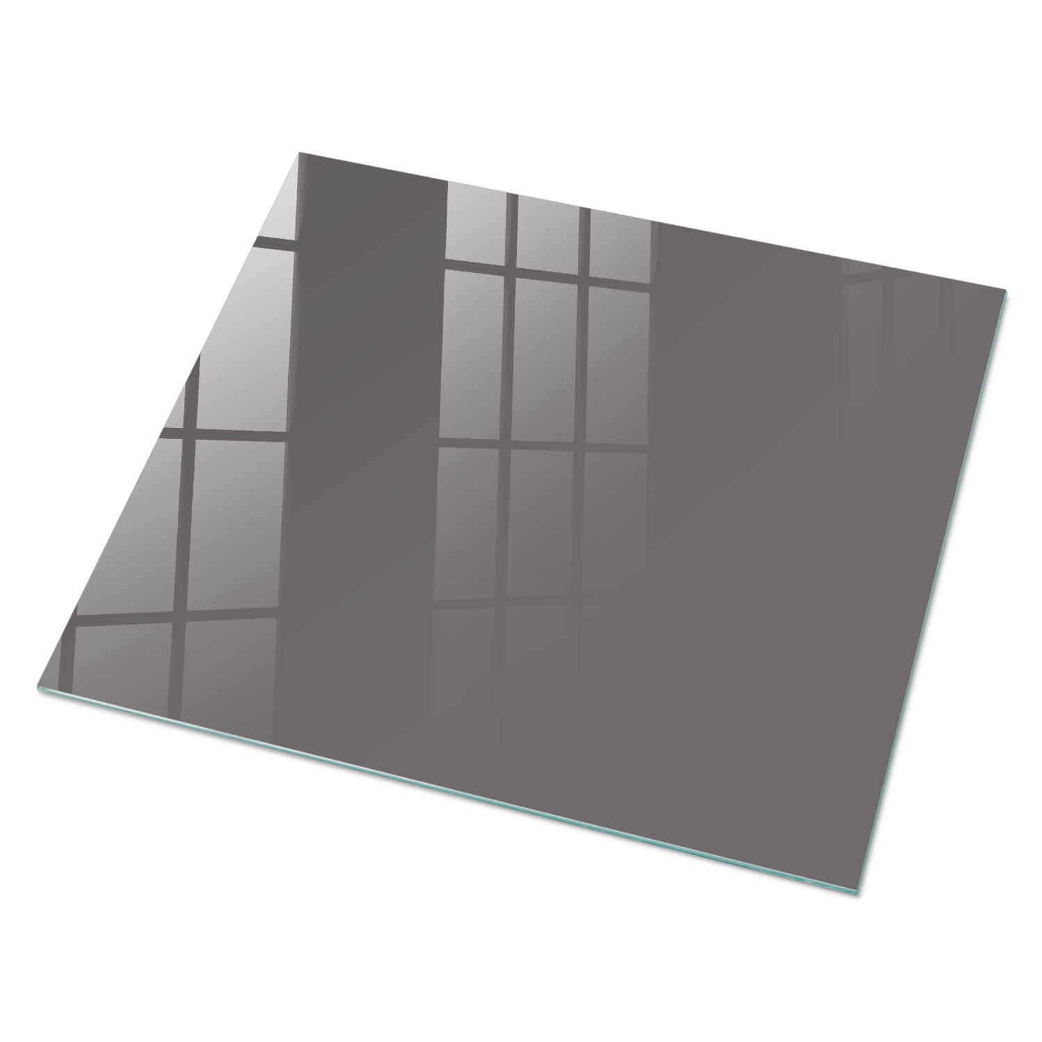 GLASPLATTE 80x60 cm – Dunkelgrau - Beige, Glas (0.4/80/60cm) - ArtPrintCave