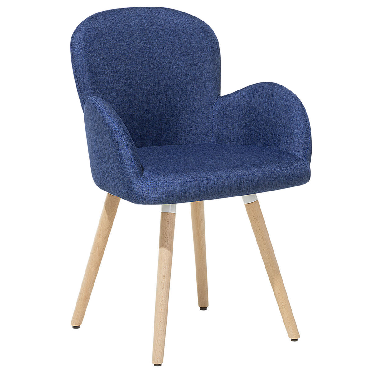 STUHL 2er-Set Polsterbezug Blau Brookville - Blau, Holz/Textil (43/83/52cm) - Beliani