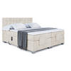 BOXSPRINGBETT elektrisch verstellbar mit 2 Matratzen H4/Taschenfederung OSTO EL 140 x 200 Creme - Creme, Holzwerkstoff (147/200cm) - ALTDECOR