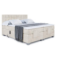 BOXSPRINGBETT elektrisch verstellbar mit 2 Matratzen H4/Taschenfederung OSTO EL 140 x 200 Creme - Creme, Holzwerkstoff (147/200cm) - ALTDECOR