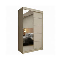 SCHWEBETÜRENSCHRANK Samantha 120 cm mit Spiegel, 2-türig, kaschmir - Kaschmir, Kunststoff (120/216/61cm) - Margaret Hadas24