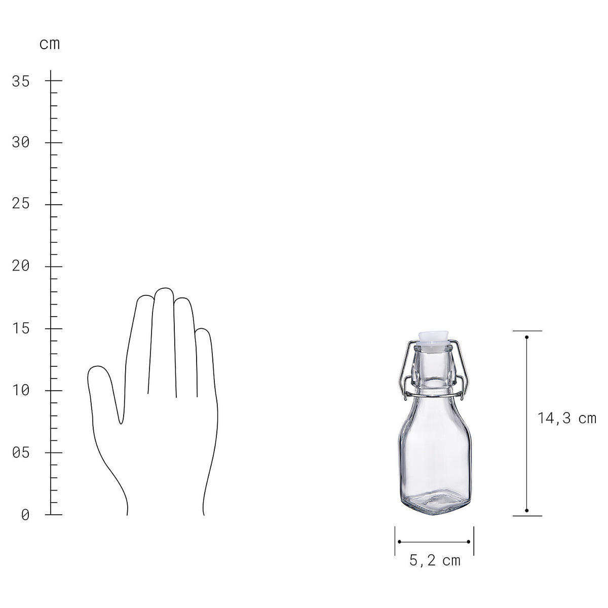 FLASCHE (6er Set) Swing - Transparent, Glas (0.12L) - Butlers