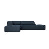 ECKSOFA links Ruby aus strukturiertem Stoff marineblau 4 Sitzplätze - Blau, Textil (180/273cm) - Micadoni