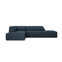 ECKSOFA links Ruby aus strukturiertem Stoff marineblau 4 Sitzplätze - Blau, Textil (180/273cm) - Micadoni