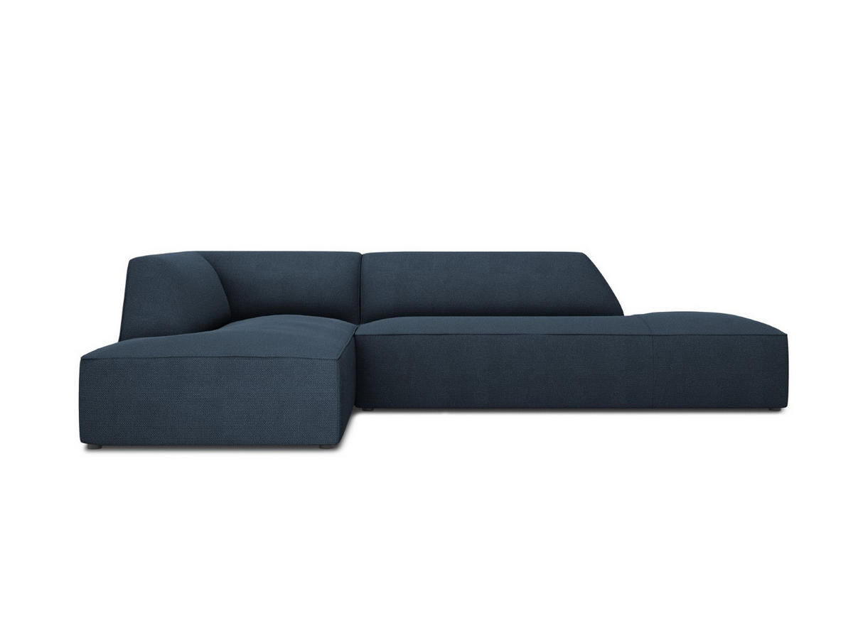 ECKSOFA links Ruby aus strukturiertem Stoff marineblau 4 Sitzplätze - Blau, Textil (180/273cm) - Micadoni