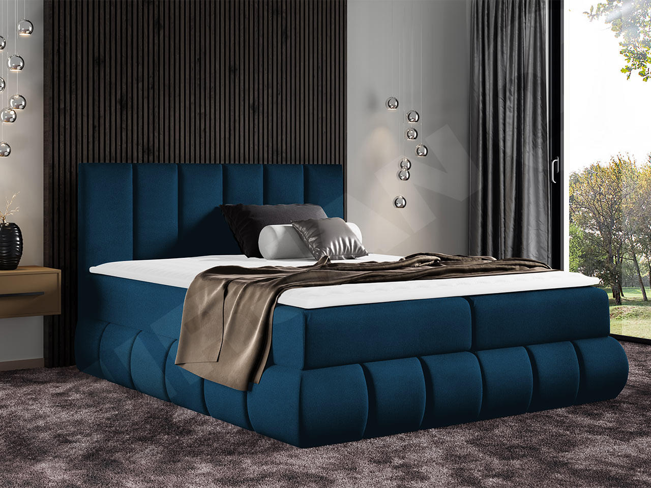 BOXBETT Venezia - Blau, Holz (120/200cm) - MIRJAN24