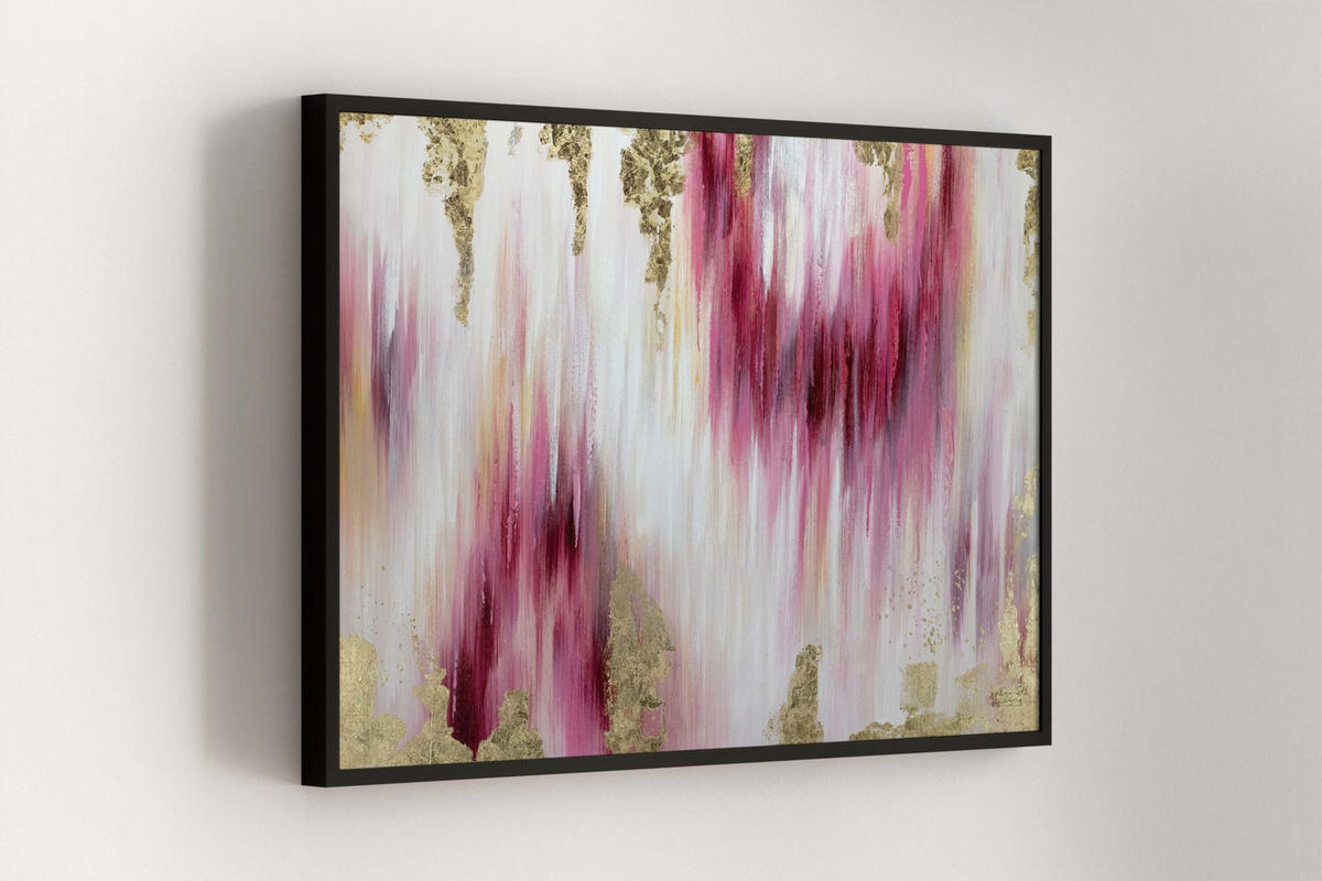 ACRYLBILD HANDGEMALT 120/80 cm - Pink, Holz/Textil (120/80cm) - KUNSTLOFT