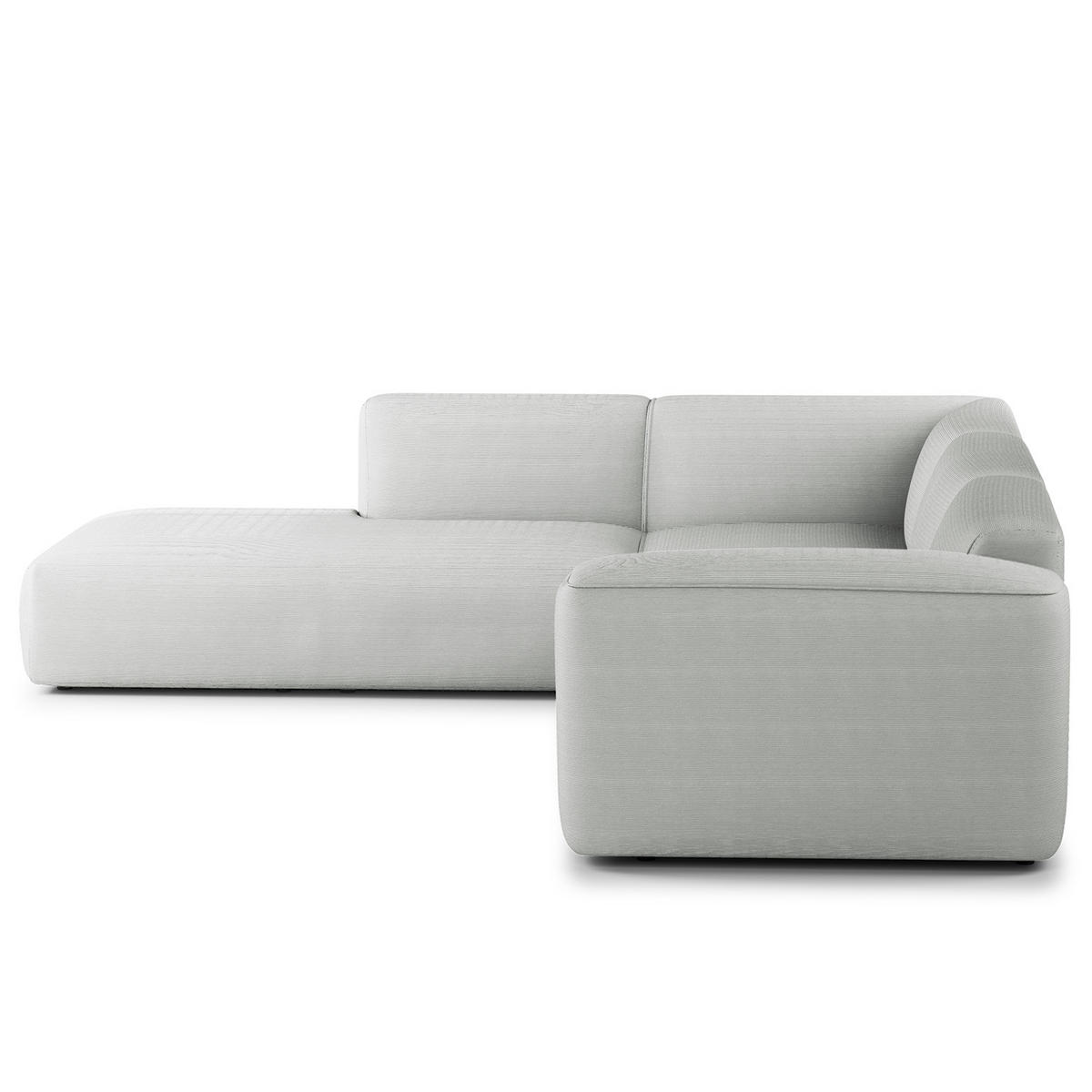 3-SITZER ECKSOFA mit Recamiere - Schwarz/Grau, Kunststoff/Textil (295/231cm) - home24
