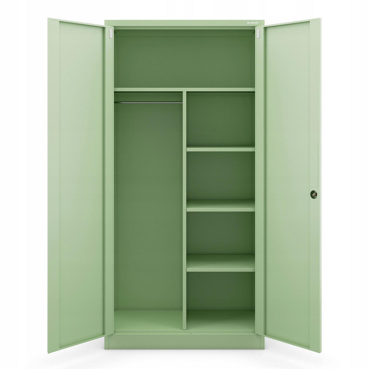 MEHRZWECKSCHRANK DAWID - Grün, Metall (90/185/45cm) - Jan Nowak