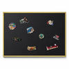 MAGNETTAFEL 100x70 cm Goldener Rahmen Farbe Schwarz - Sheeshamfarben, Metall (100/70/0.4cm) - TULUP
