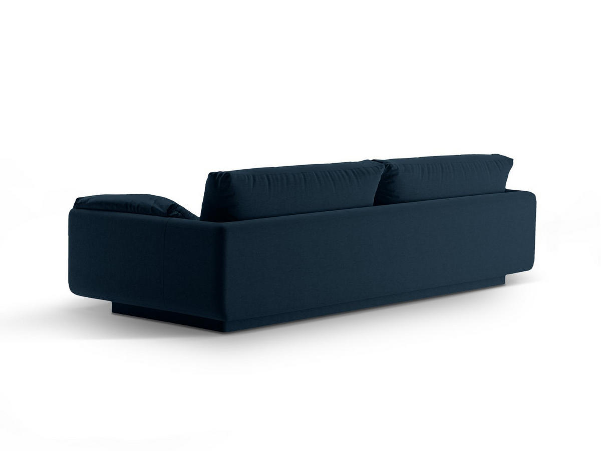 SOFA Torino aus strukturiertem Stoff marineblau 4 Sitzplätze - Blau, Textil (250/83/103cm) - Micadoni