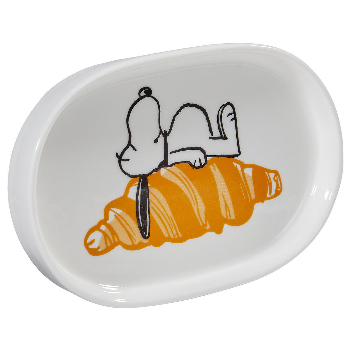 DEKOTELLER Peanuts Snoopy auf Croissant - Weiß, Keramik (2cm) - Butlers