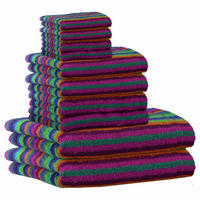 HANDTUCH Unisex Life Style Stripes Blau Baumwolle 10er Pack - Multicolor, Textil (200/135cm) - Cawoe