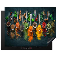 HERDABDECKPLATTE Kräuter - Gewürze - Löffel 77x59 cm - Multicolor, Kunststoff (77/0.2/59cm) - MuchoWow
