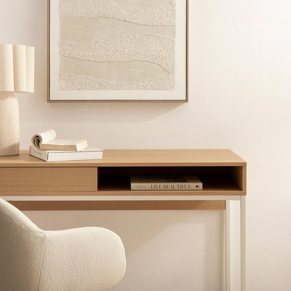 SCHREIBTISCH Aidan Natürlich 120 cm x 78 cm - Naturfarben, Holzwerkstoff (50/120/78cm) - Klast Home
