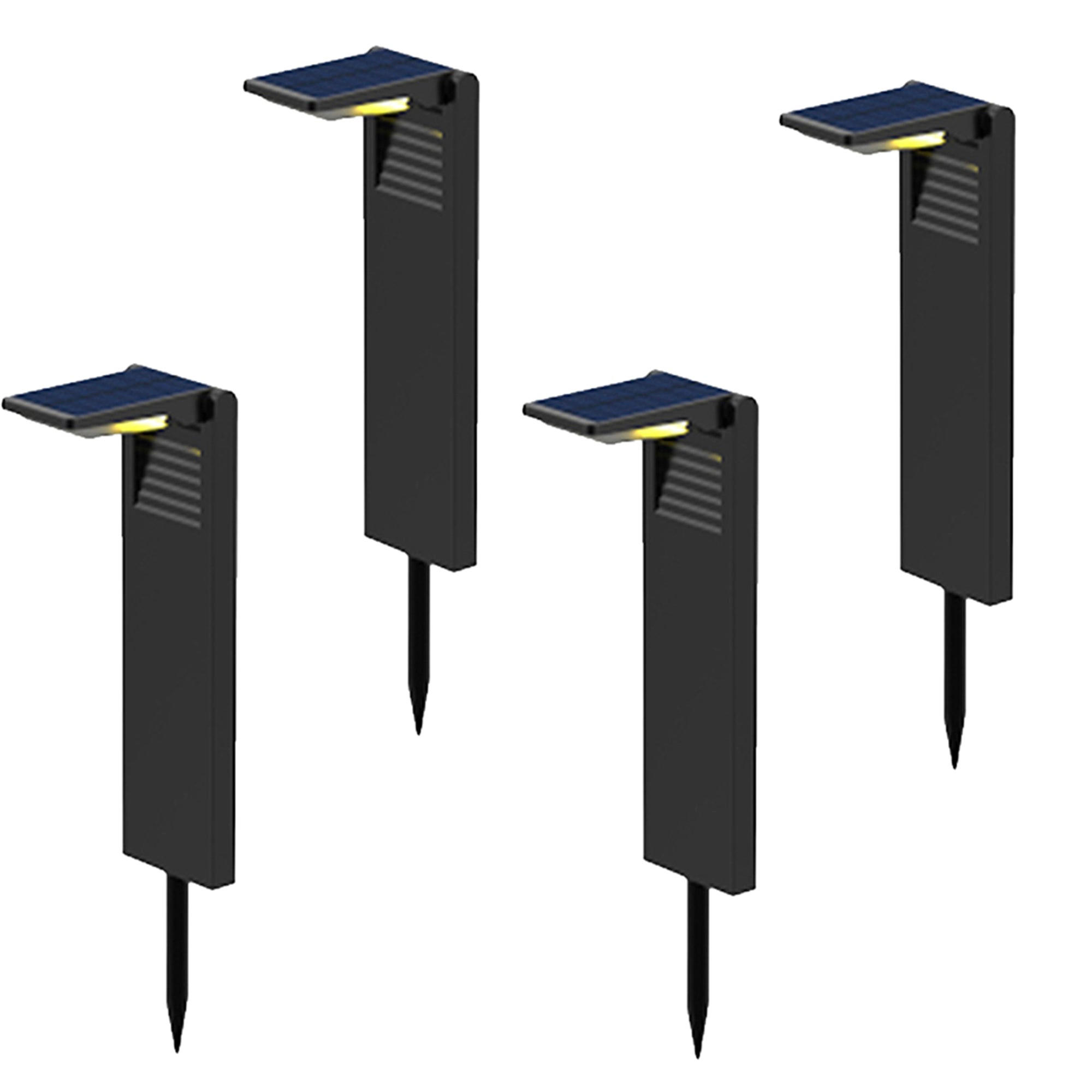 SOLARLEUCHTEN 4er-set OSTRY schwarz - Schwarz, Kunststoff (16/9/41cm) - Lumisky