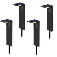 SOLARLEUCHTEN 4er-set OSTRY schwarz - Schwarz, Kunststoff (16/9/41cm) - Lumisky