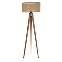 STEHLAMPE romane farbe holz 40w - Braun, Holz (153/45/24cm) - Concept Usine