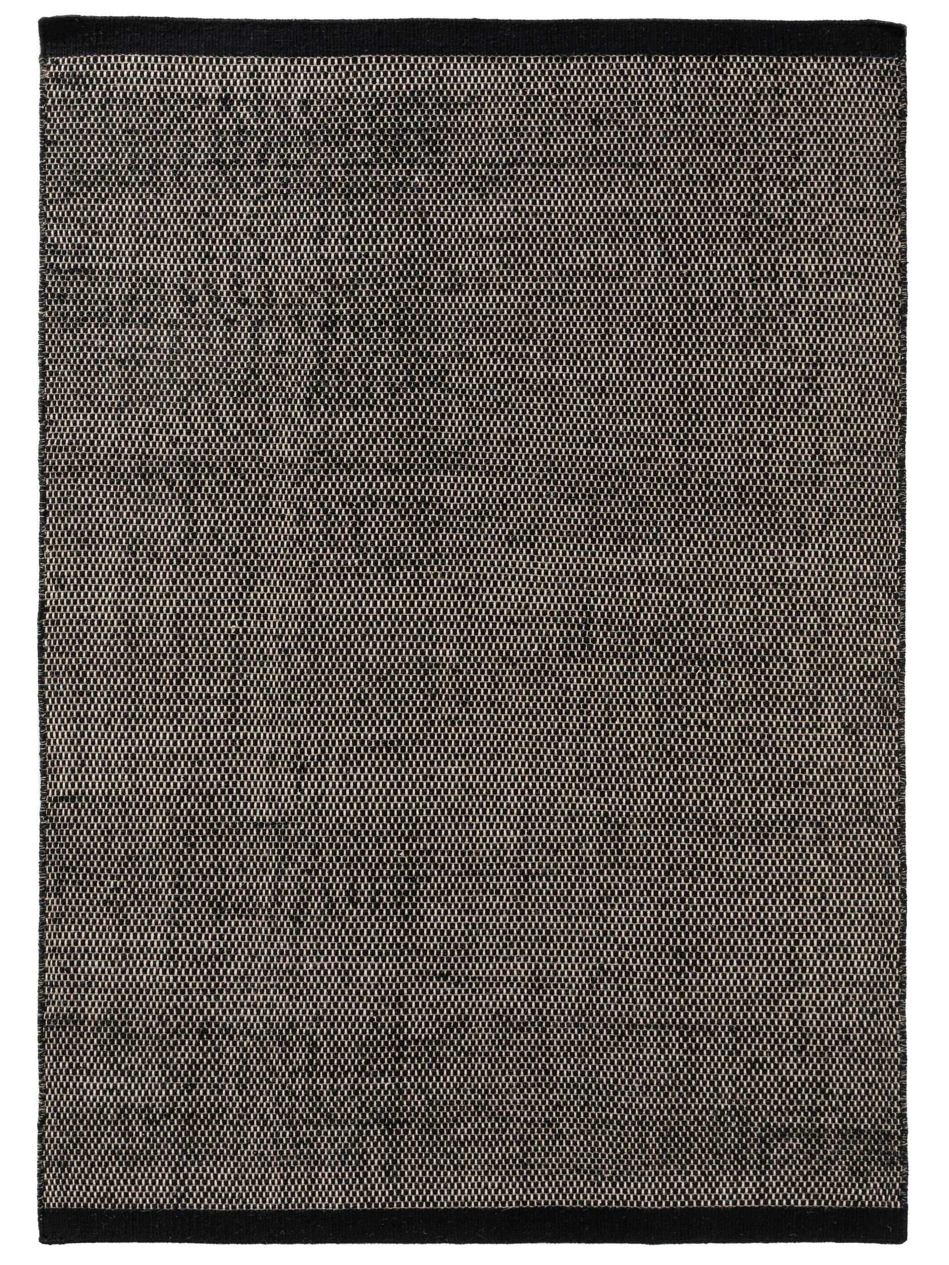 WOLLTEPPICH Rocco Schwarz/Weiß 300x400 cm - Schwarz, Naturmaterialien/Textil (300/400cm) - benuta Pure