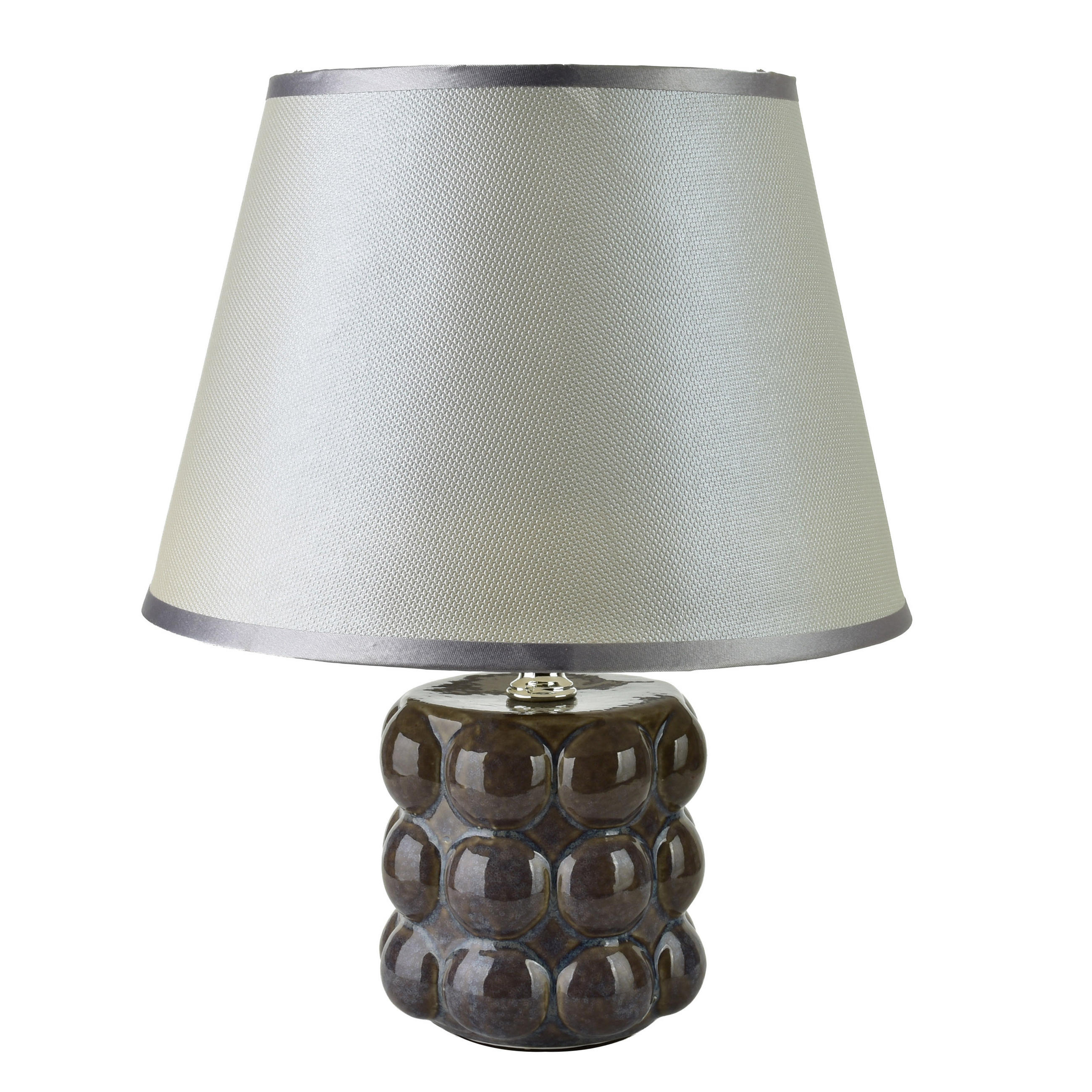 TISCHLAMPE Leti Bubble Grau 9/9/29cm - Grau, Keramik/Textil (9/9/29cm) - Mondex