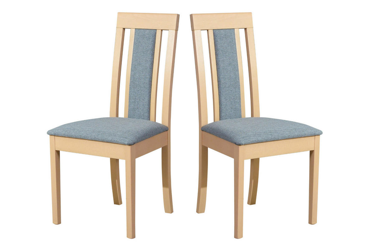 STUHL 2er Set Roma 11, sonoma - Fango/Sonoma Eiche, Holz (45/96/41cm) - Leaf Design