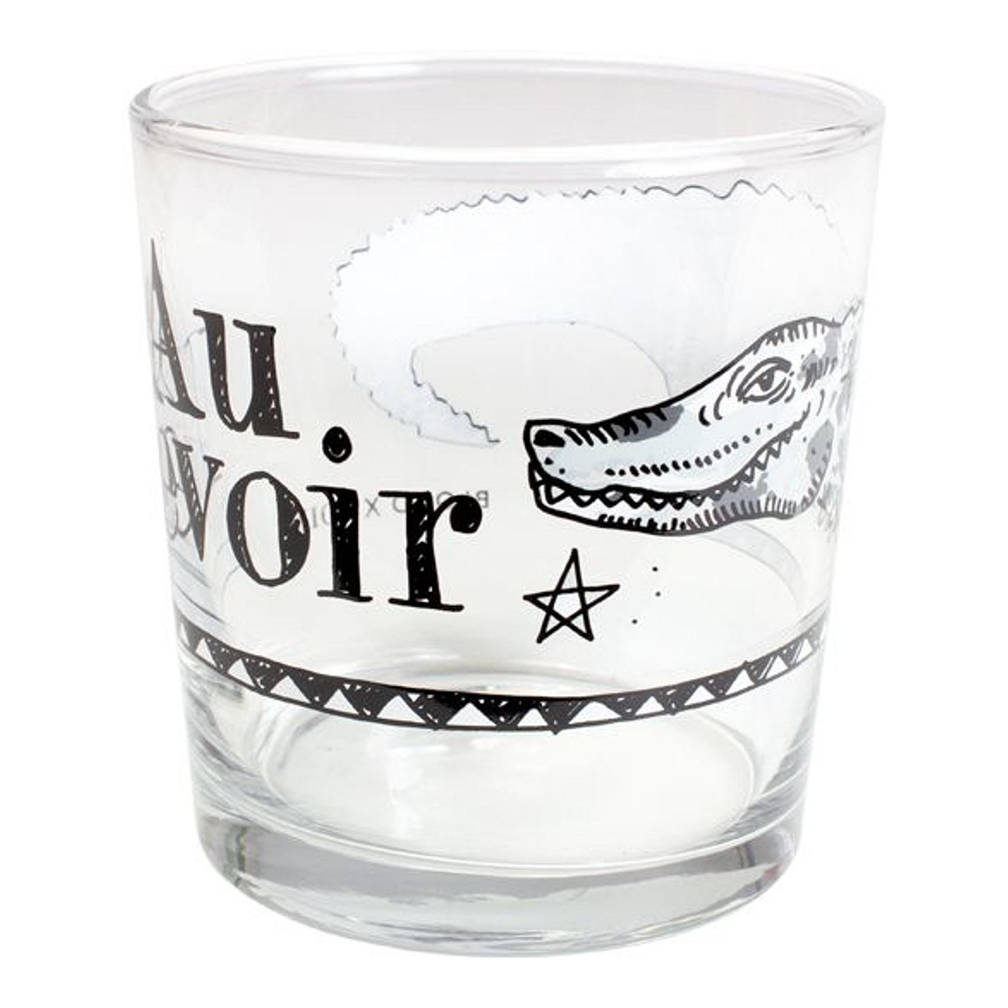 SAFTGLAS Au Revoir in Schwarz - 350 ml - Multicolor, Glas (0.35L) - Blond Amsterdam