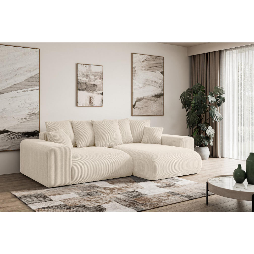 Thumbnail - Altdecor Ecksofa, Taupe, Textil, 4-Sitzer, L-Form, 266x176 cm, Wohnzimmer, Sofas & Couches, Wohnlandschaften, Ecksofas