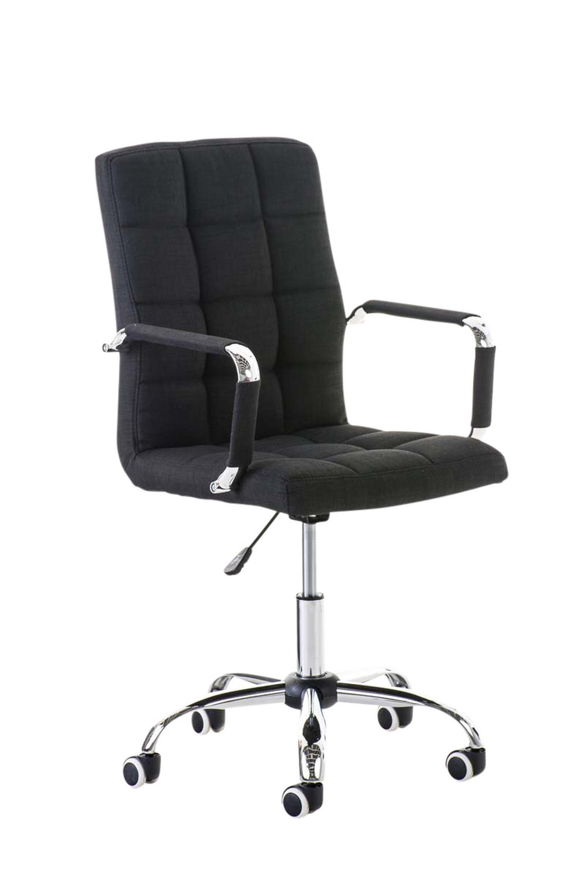 BÜROSTUHL Deal V2, Stoff Schwarz - Schwarz, Textil/Metall (56/104/62cm) - TPFLiving