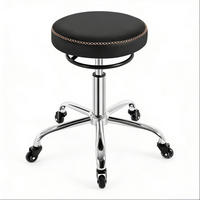 BÜROHOCKER höhenverstellbar 46-58 cm Metall Black - Schwarz, Metall (49/58/49cm) - Meubliv