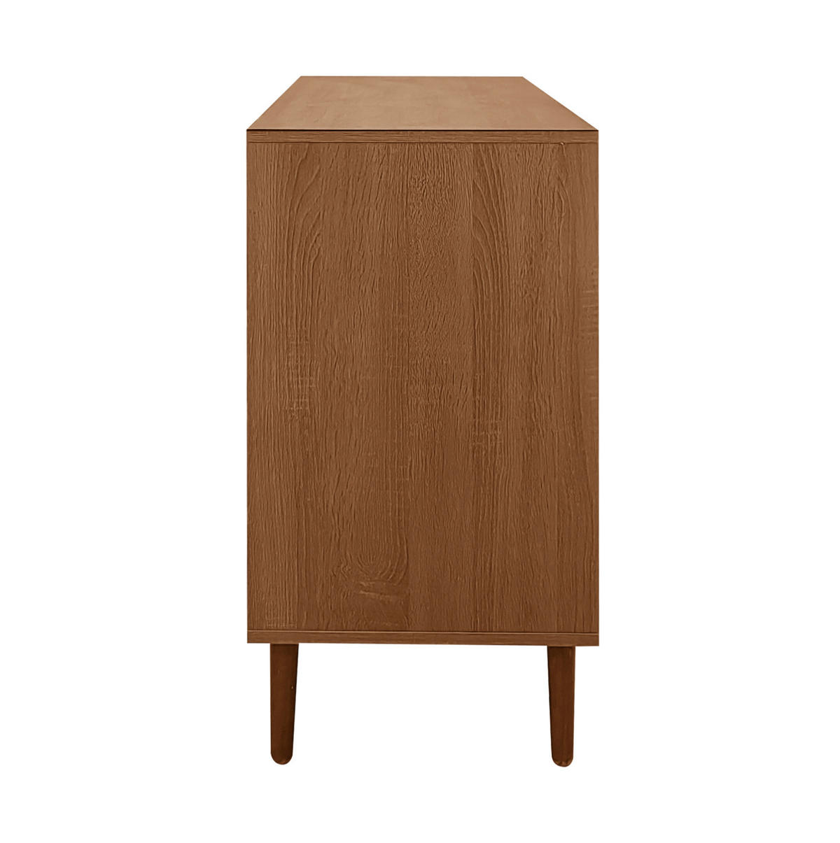 SIDEBOARD 130/40/75,5 cm aus Spanplatte mit Rattantüren im Landhausstil Holzfarben - Eichefarben, Holzwerkstoff (130/75.5/40cm) - Modenvie