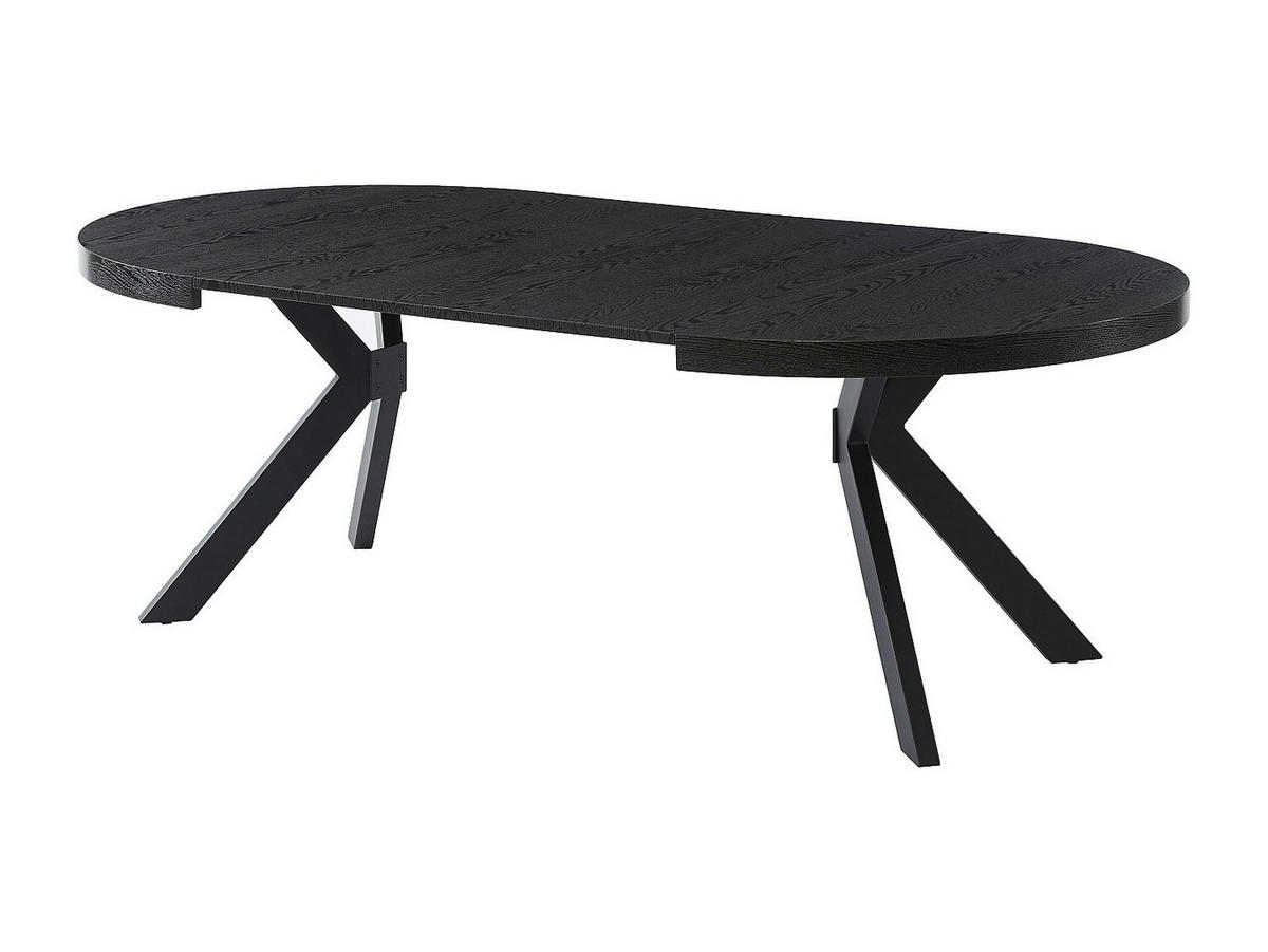 ESSTISCH - 4 Personen, 6 Personen, 8 Personen - holz - schwarz Komoni - Schwarz, Holz/Metall (120/170/76cm) - Vente-Unique