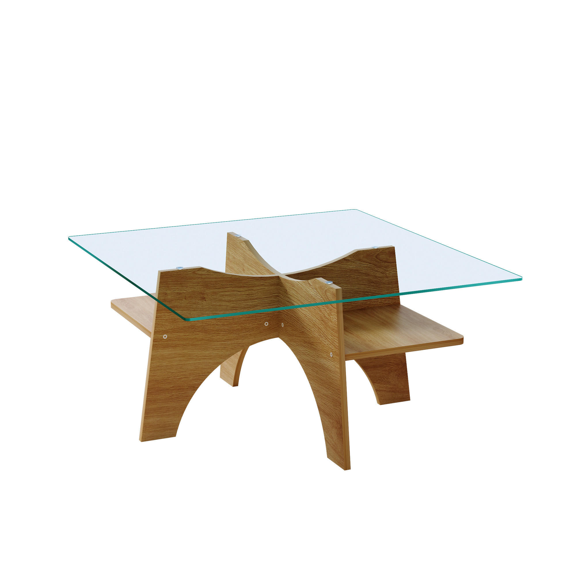 Meubliv Couchtisch Transparent 80x40x80 cm