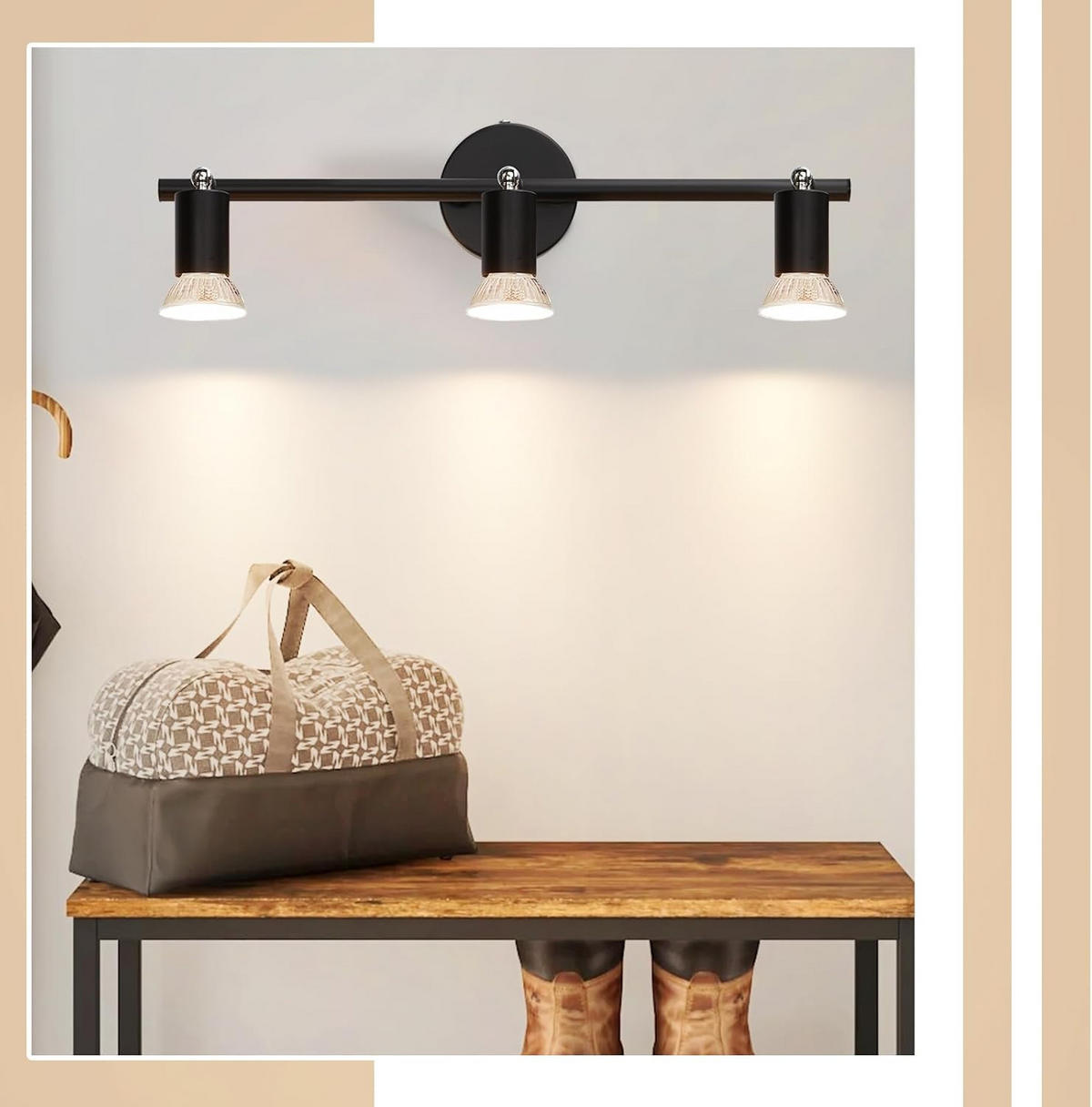 DECKENSTRAHLER Feura 5/13/40 cm - Schwarz, Metall (40/5/13cm) - ZMH